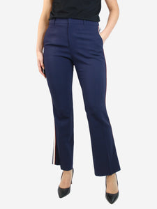 Gucci Blue striped tailored trousers - size UK 14