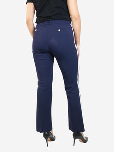 Gucci Blue striped tailored trousers - size UK 14