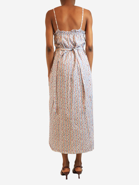 Multicolour Bianca floral smocked midi dress - size M alternate image