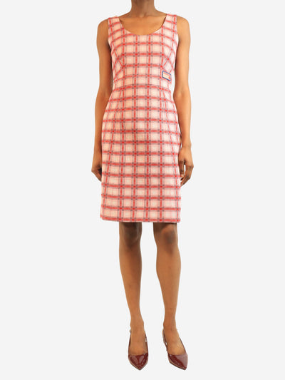 Pink and red plaid dress - size UK 8 Dresses Prada 