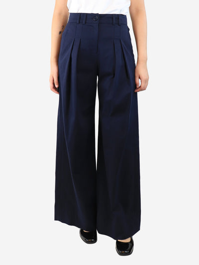 Black high-waisted pleated trousers - size UK 10 Trousers Jil Sander 