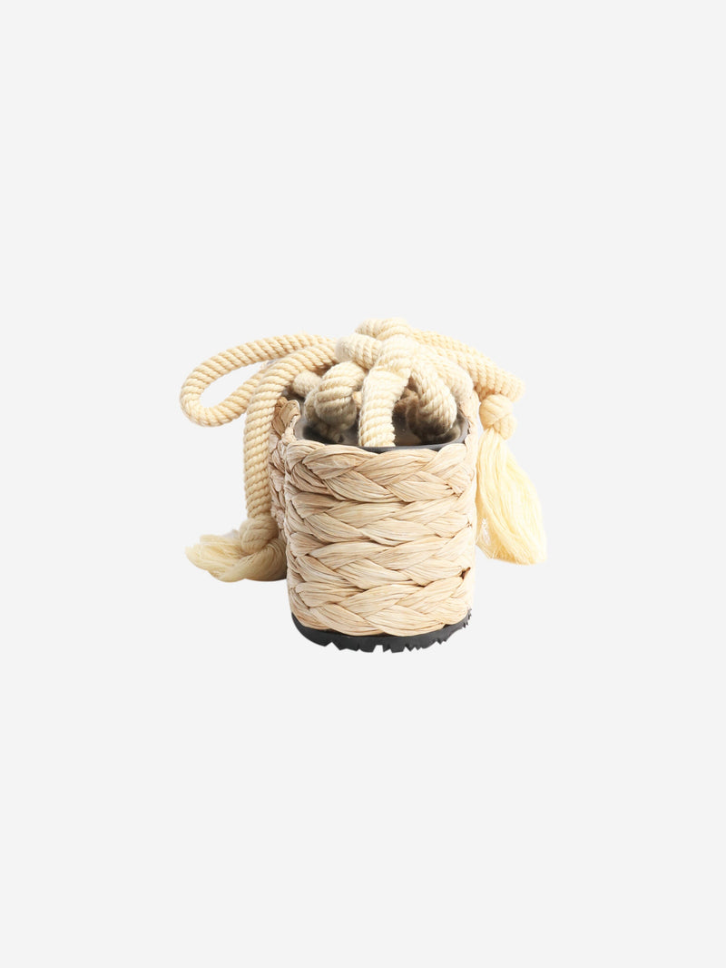 Neutral raffia platform sandals - size EU 41 Flat Sandals Isabel Marant 