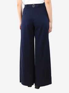 Jil Sander Black high-waisted pleated trousers - size UK 10