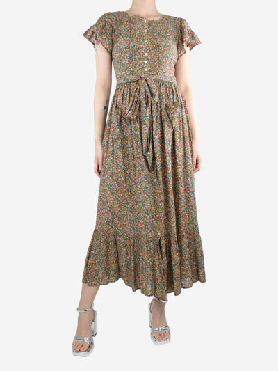 Multi belted floral-print cotton-blend midi dress - size S Dresses Doen 