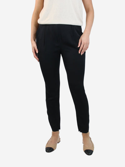 Black silk pocket trousers - size UK 14 Trousers Vionnet 