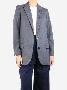 Zadig & Voltaire Grey embellished blazer - size UK 12