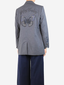 Zadig & Voltaire Grey embellished blazer - size UK 12