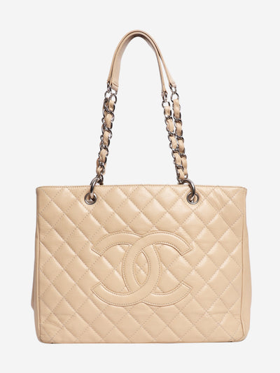 Neutral 2008 caviar leather shopping tote Tote Bags Chanel 