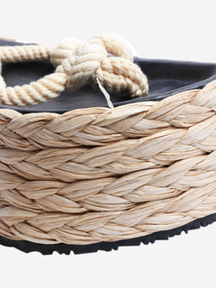 Neutral raffia platform sandals - size EU 41 Flat Sandals Isabel Marant 