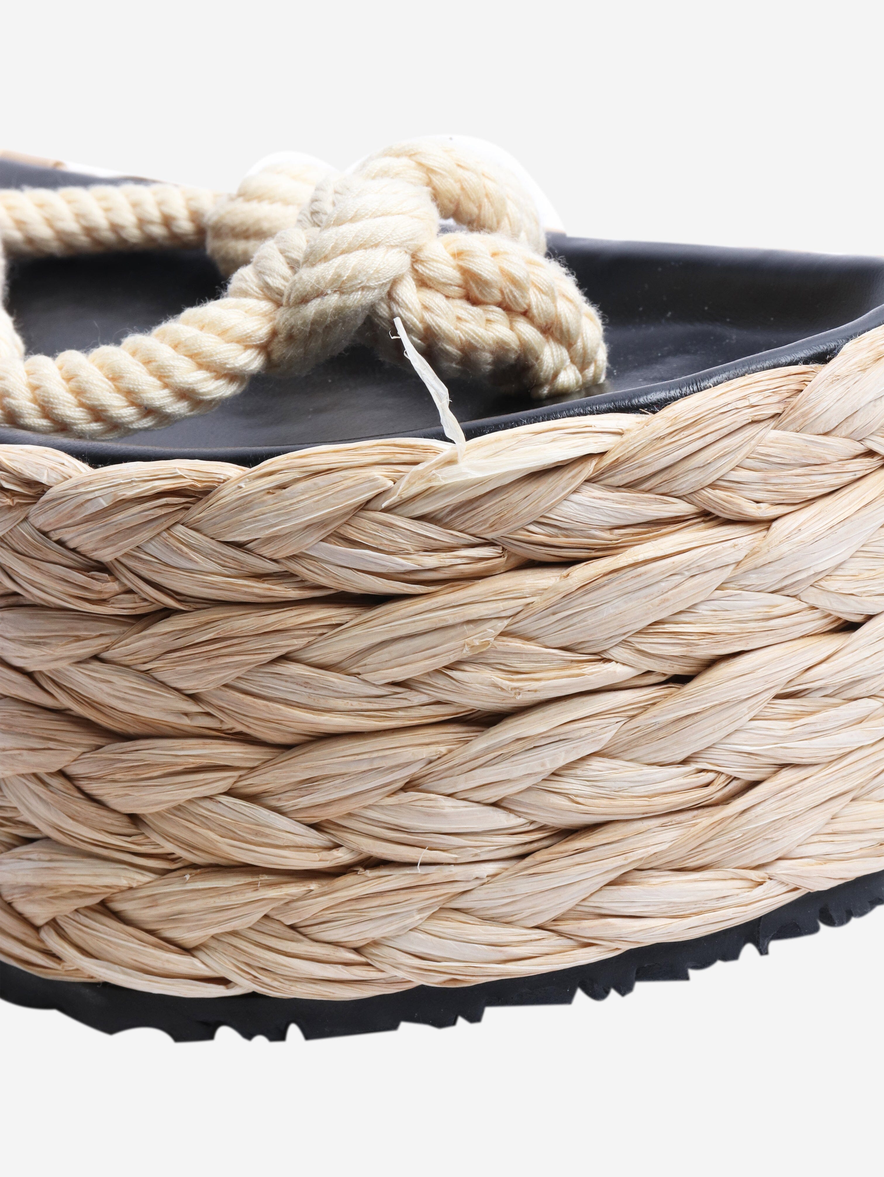 Neutral raffia platform sandals - size EU 41 Flat Sandals Isabel Marant 