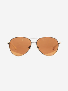 Chanel Gold aviator sunglasses