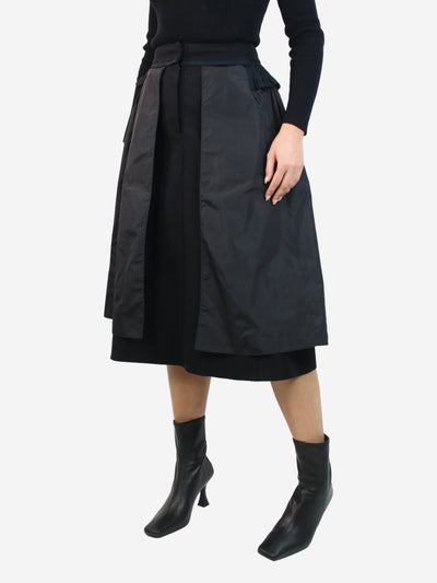 Black nylon patchwork skirt - size UK 8 Skirts Prada 
