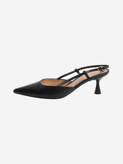 Black leather slingbacks - size EU 37 Heels Gianvito Rossi 
