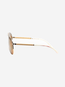 Chanel Gold aviator sunglasses
