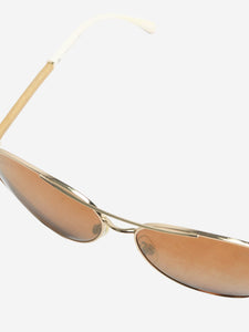 Chanel Gold aviator sunglasses