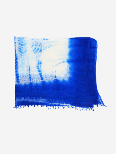 Blue Shibori Cashmere scarf Scarves Suzusan 