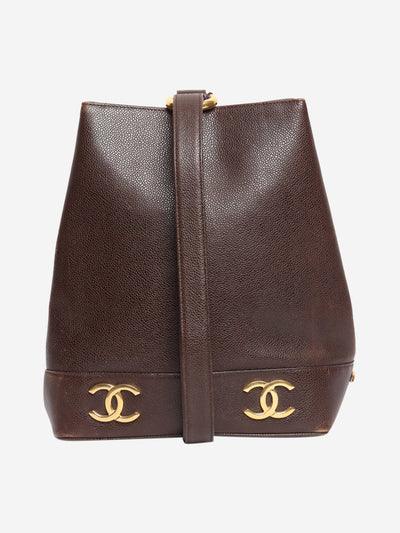 Dark brown vintage 1991 caviar leather bucket bag Shoulder bags Chanel 