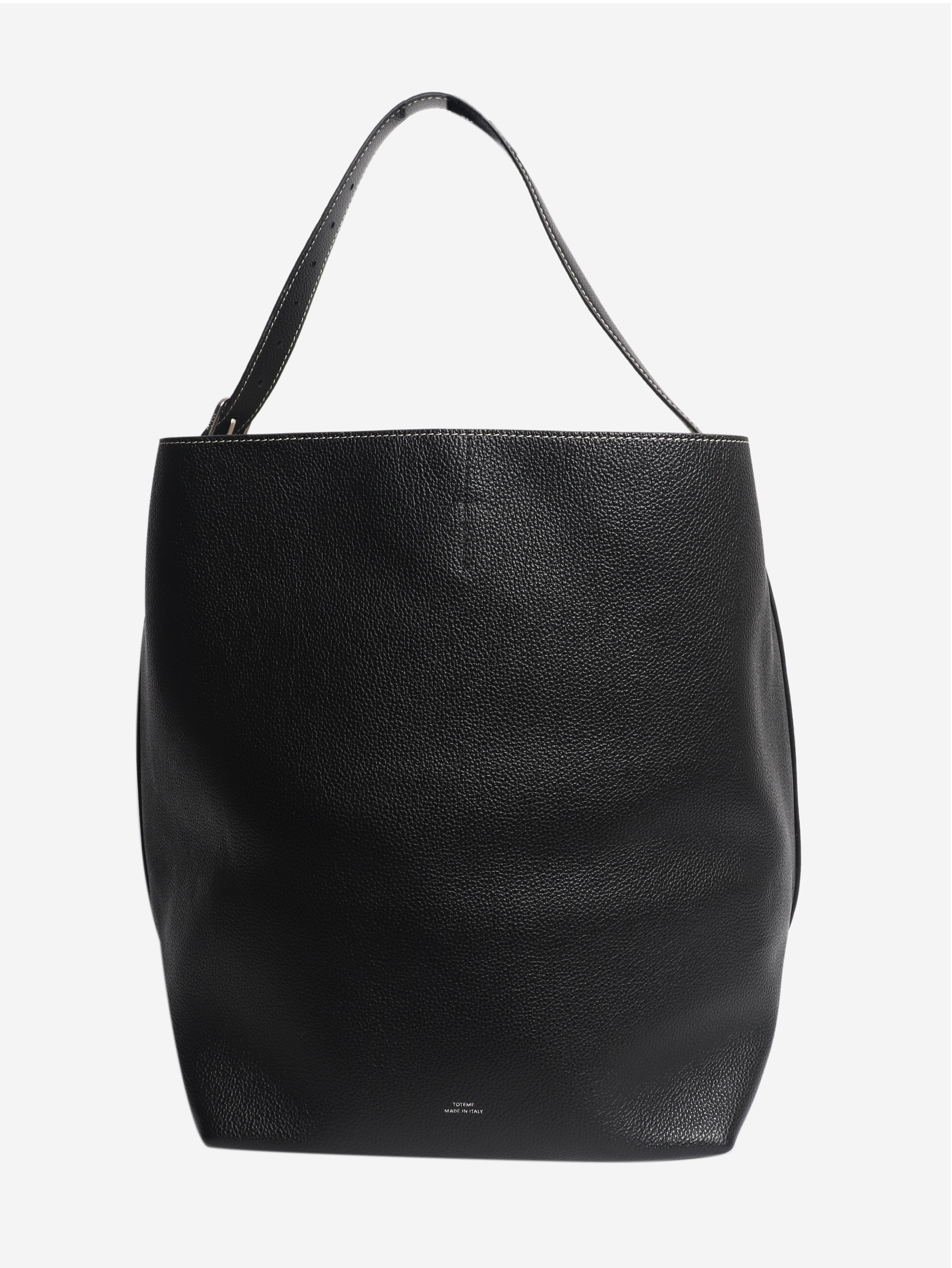Black large leather shoulder bag Cross-body Bags Toteme 