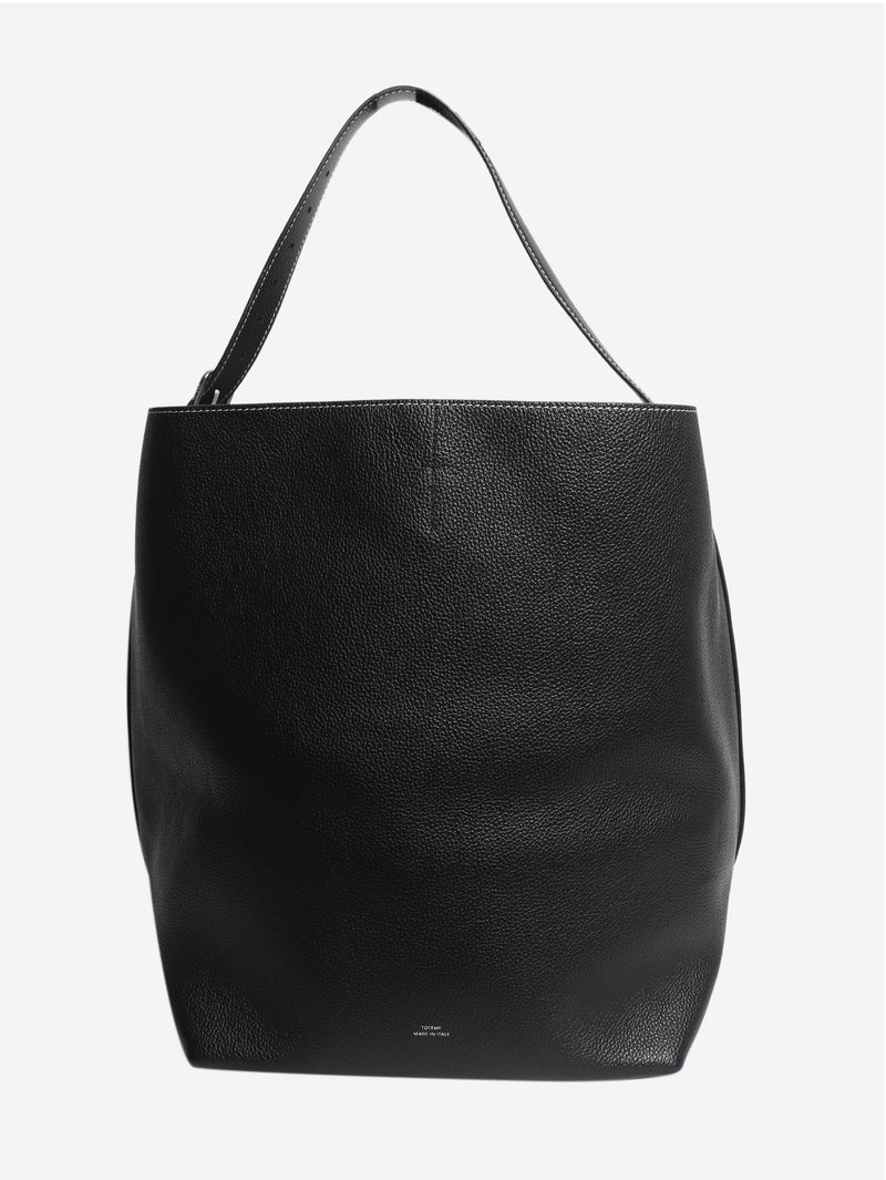 Black large leather shoulder bag Cross-body Bags Toteme 