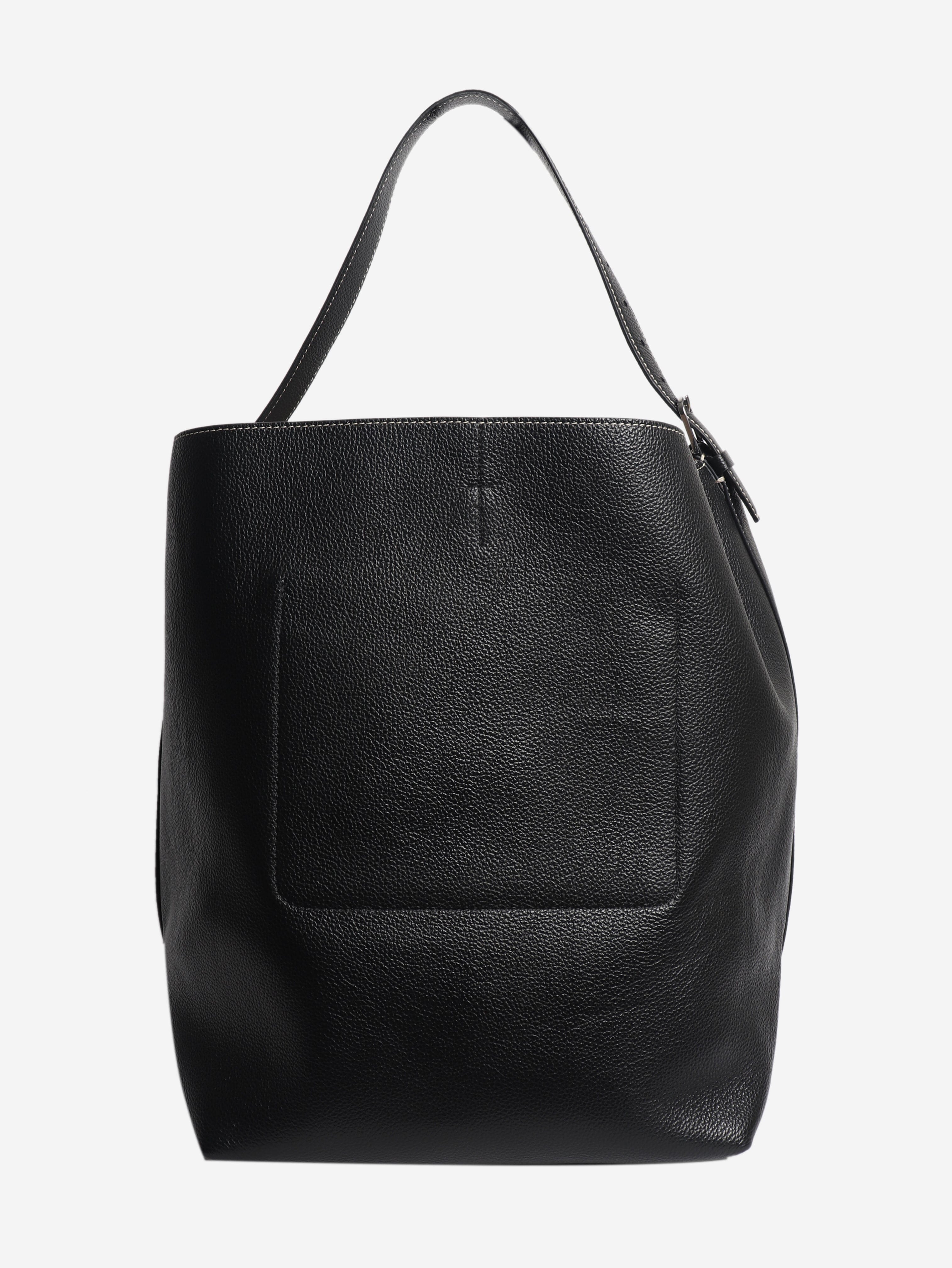 Black large leather shoulder bag Cross-body Bags Toteme 