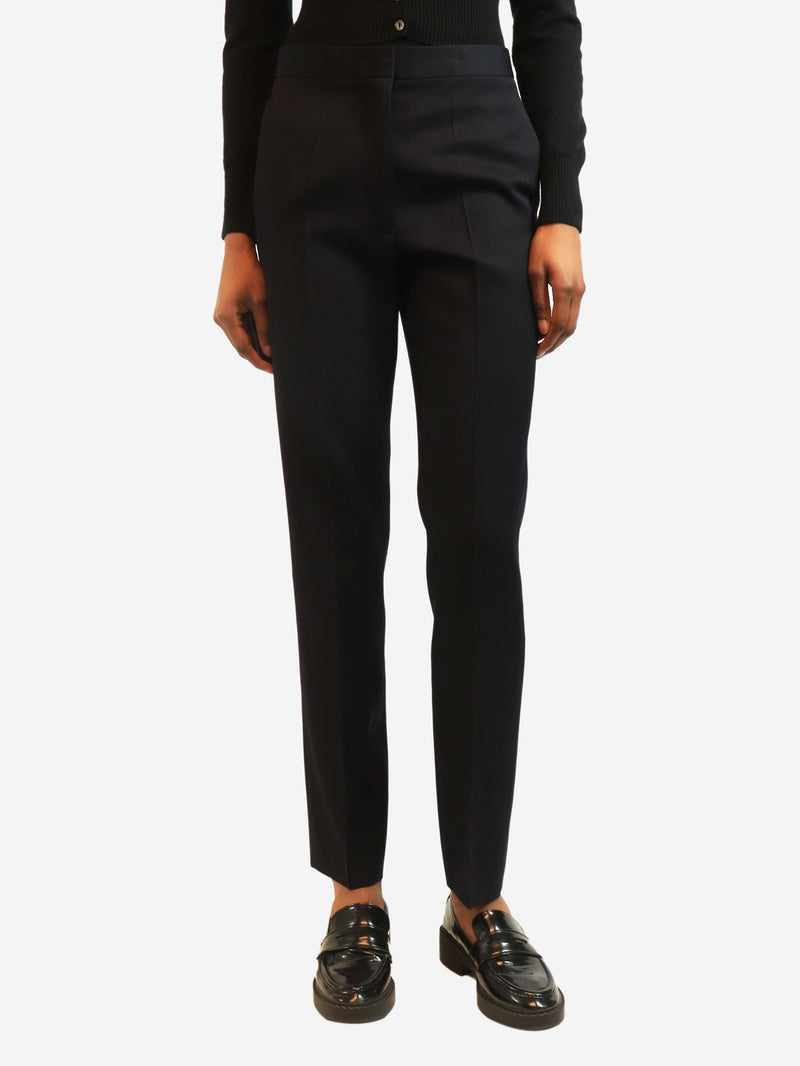 Navy tailored wool trousers - size UK 6 Trousers Jil Sander 