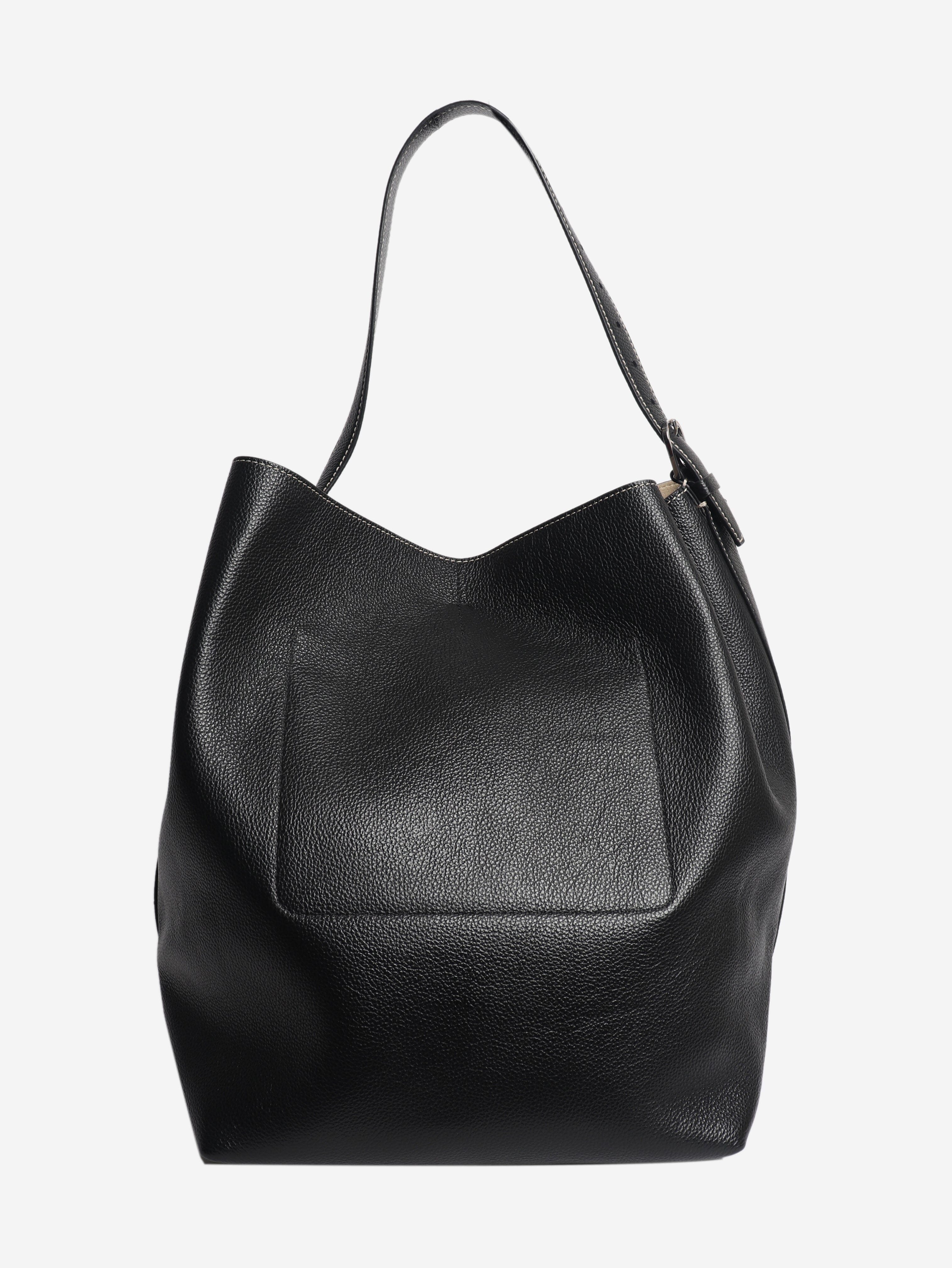 Black large leather shoulder bag Cross-body Bags Toteme 