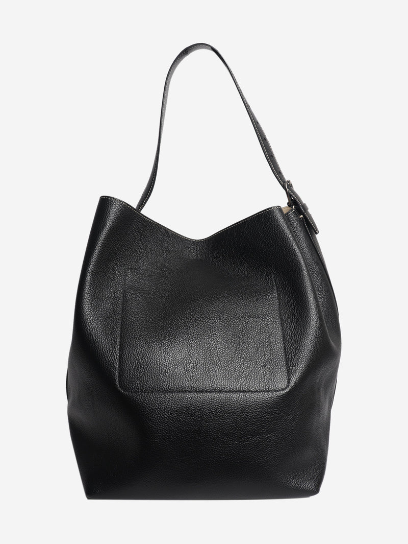 Black large leather shoulder bag Cross-body Bags Toteme 
