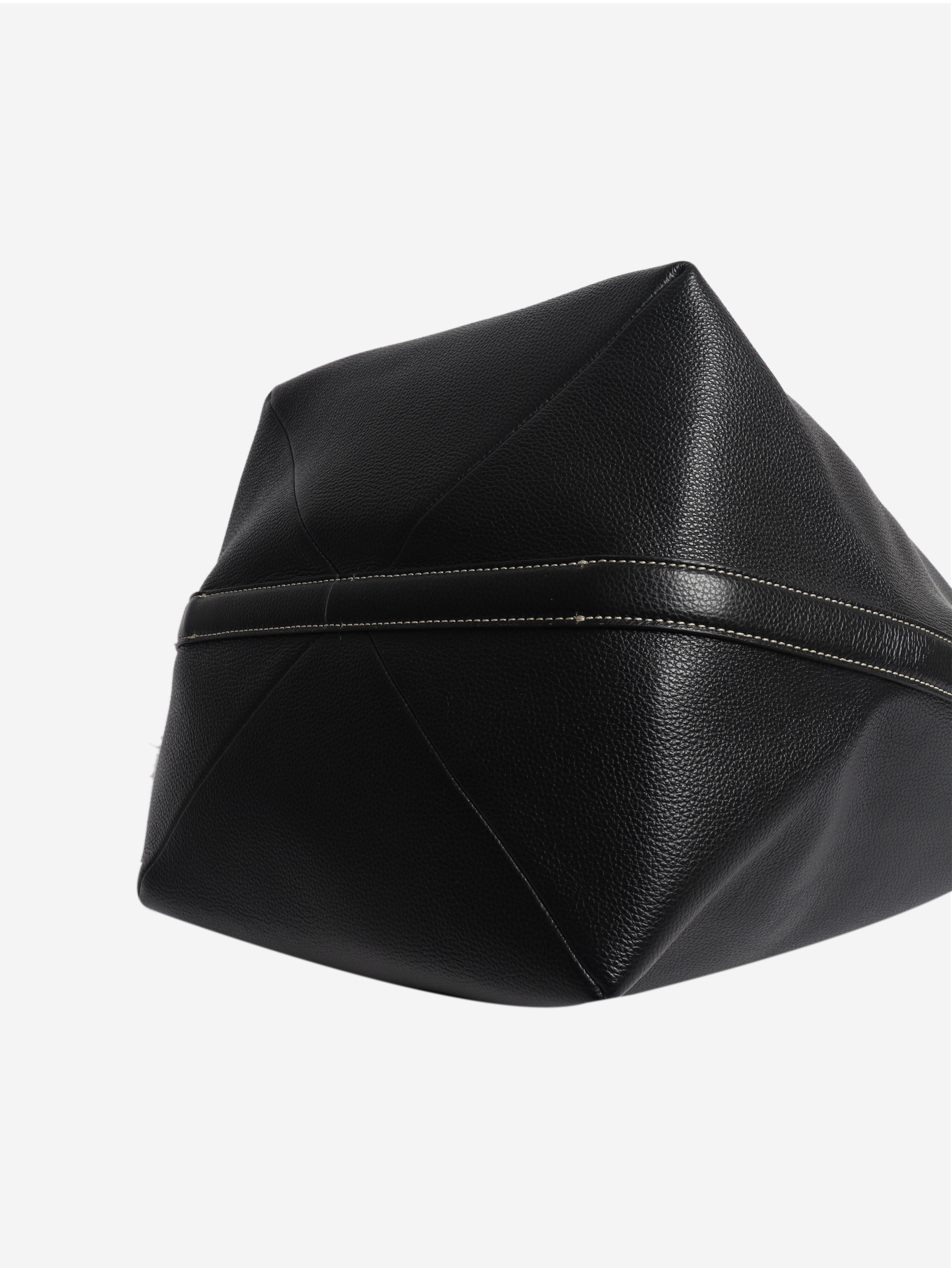 Black large leather shoulder bag Cross-body Bags Toteme 