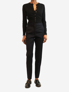 Navy tailored wool trousers - size UK 6 Trousers Jil Sander 