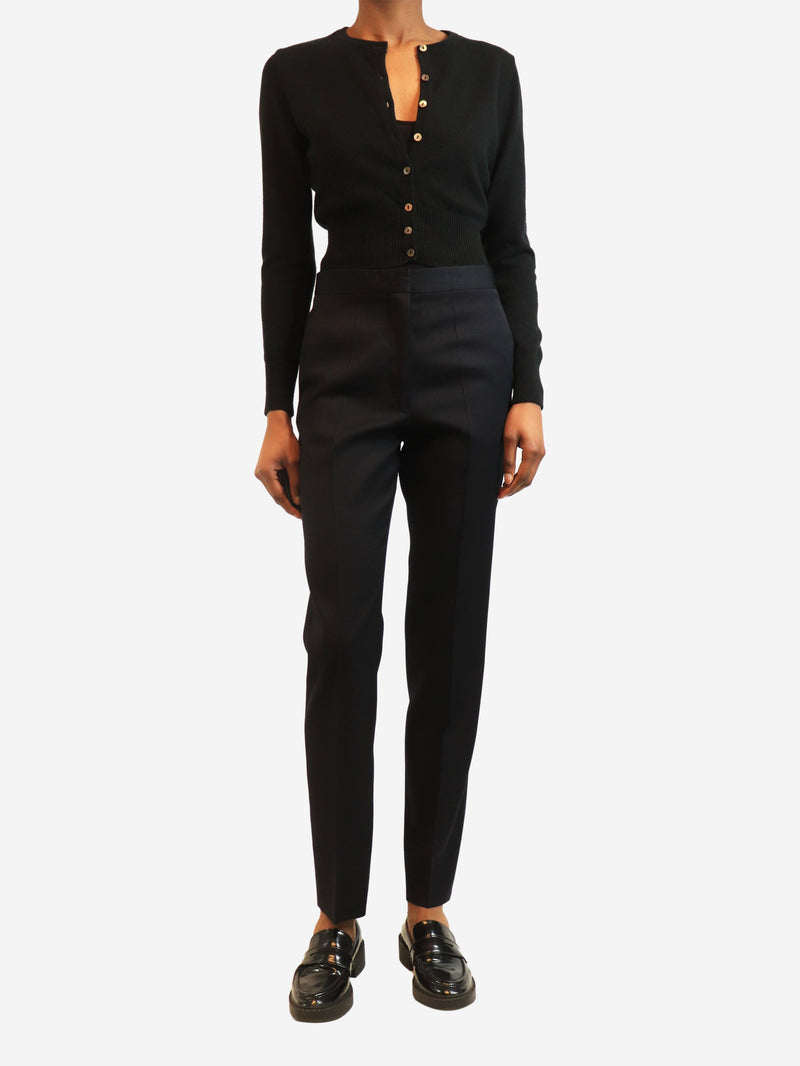 Navy tailored wool trousers - size UK 6 Trousers Jil Sander 