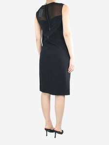 Helmut Lang Black sleeveless gathered midi dress - size UK 12