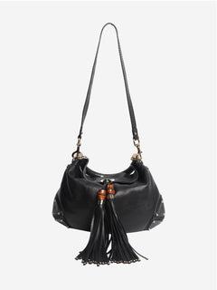 Black Indy leather 2way bag