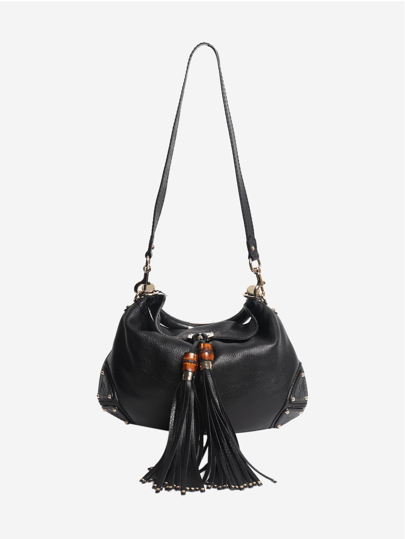 Black Indy leather 2way bag