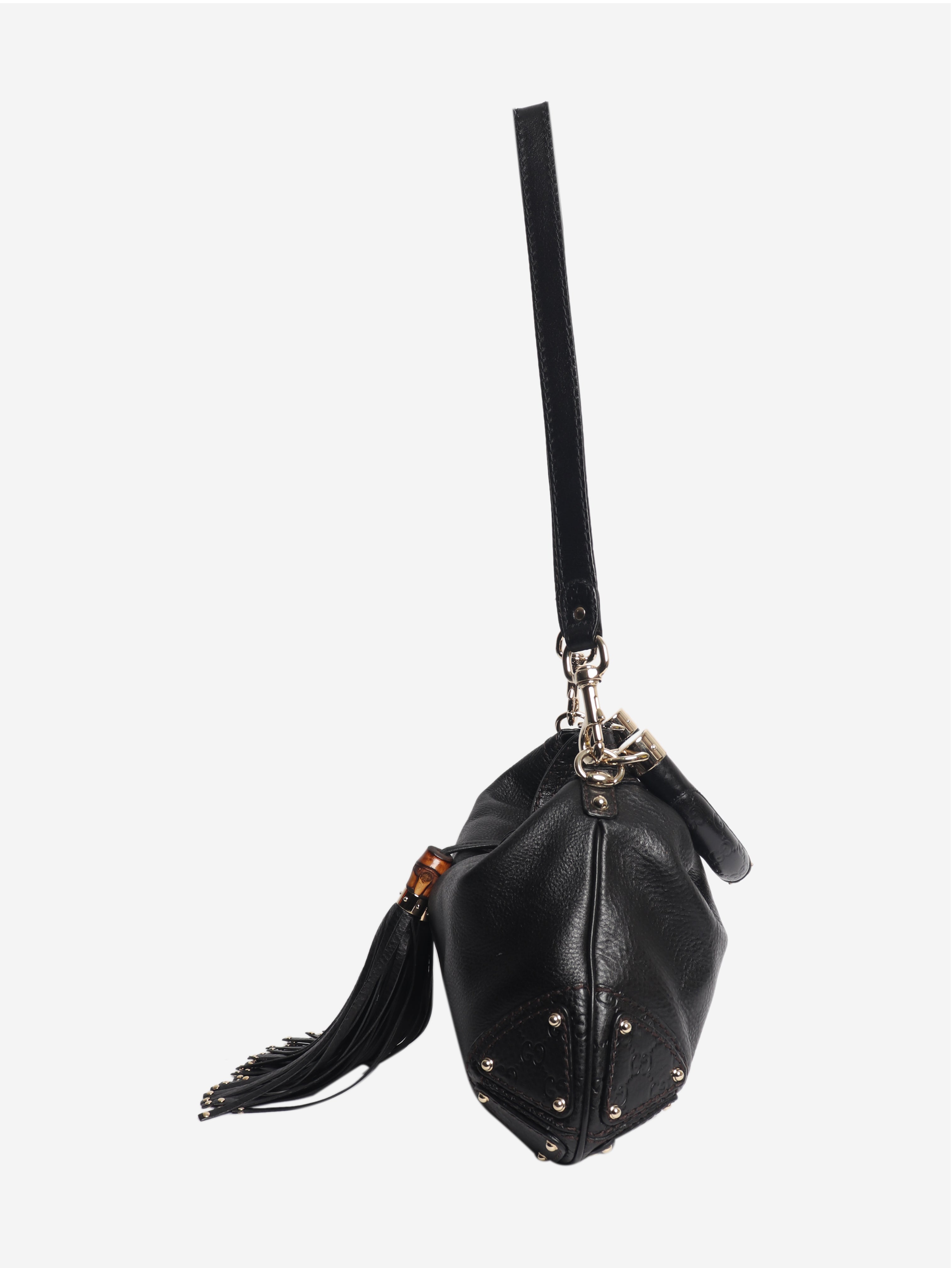 Black Indy leather 2way bag