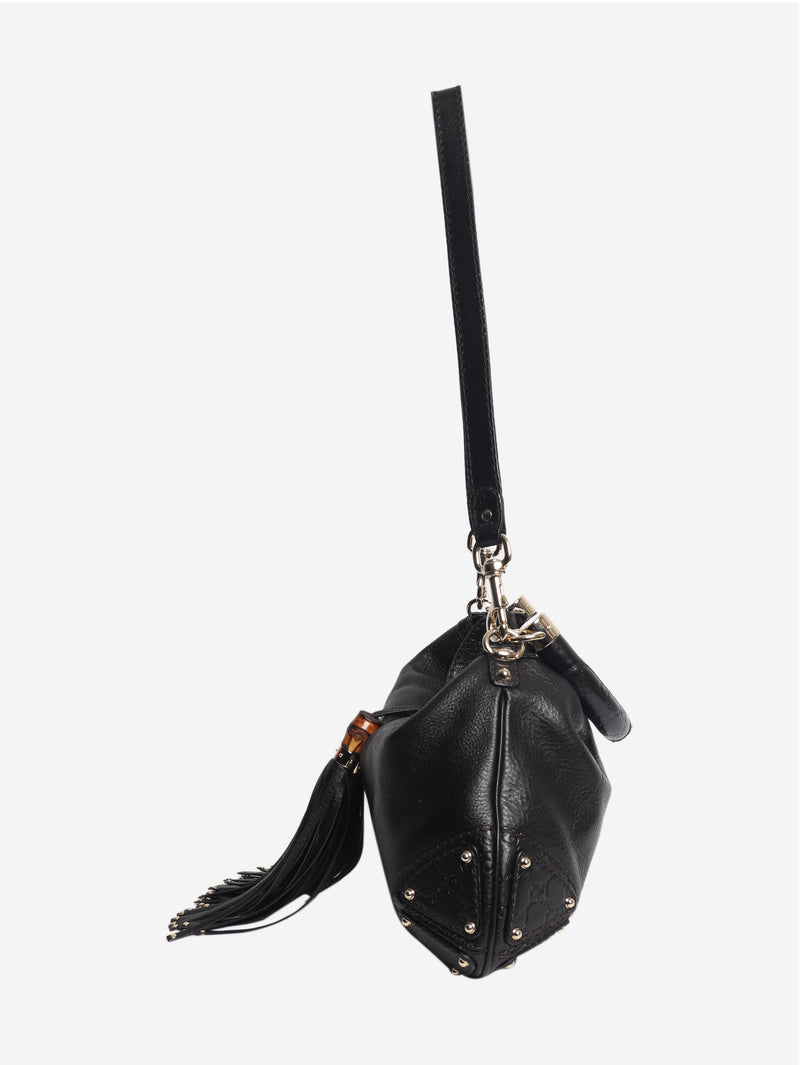 Black Indy leather 2way bag