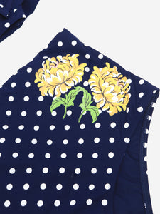 Tory Burch Navy blue polka dot two-piece bikini set - size S