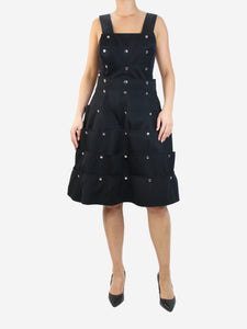 Comme Des Garçons Black tiered snap-button dress - size XS