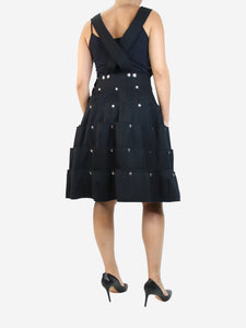 Comme Des Garçons Black tiered snap-button dress - size XS