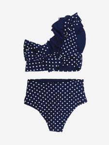 Tory Burch Navy blue polka dot two-piece bikini set - size S