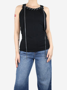 Loewe Black crystal-embellished tank top