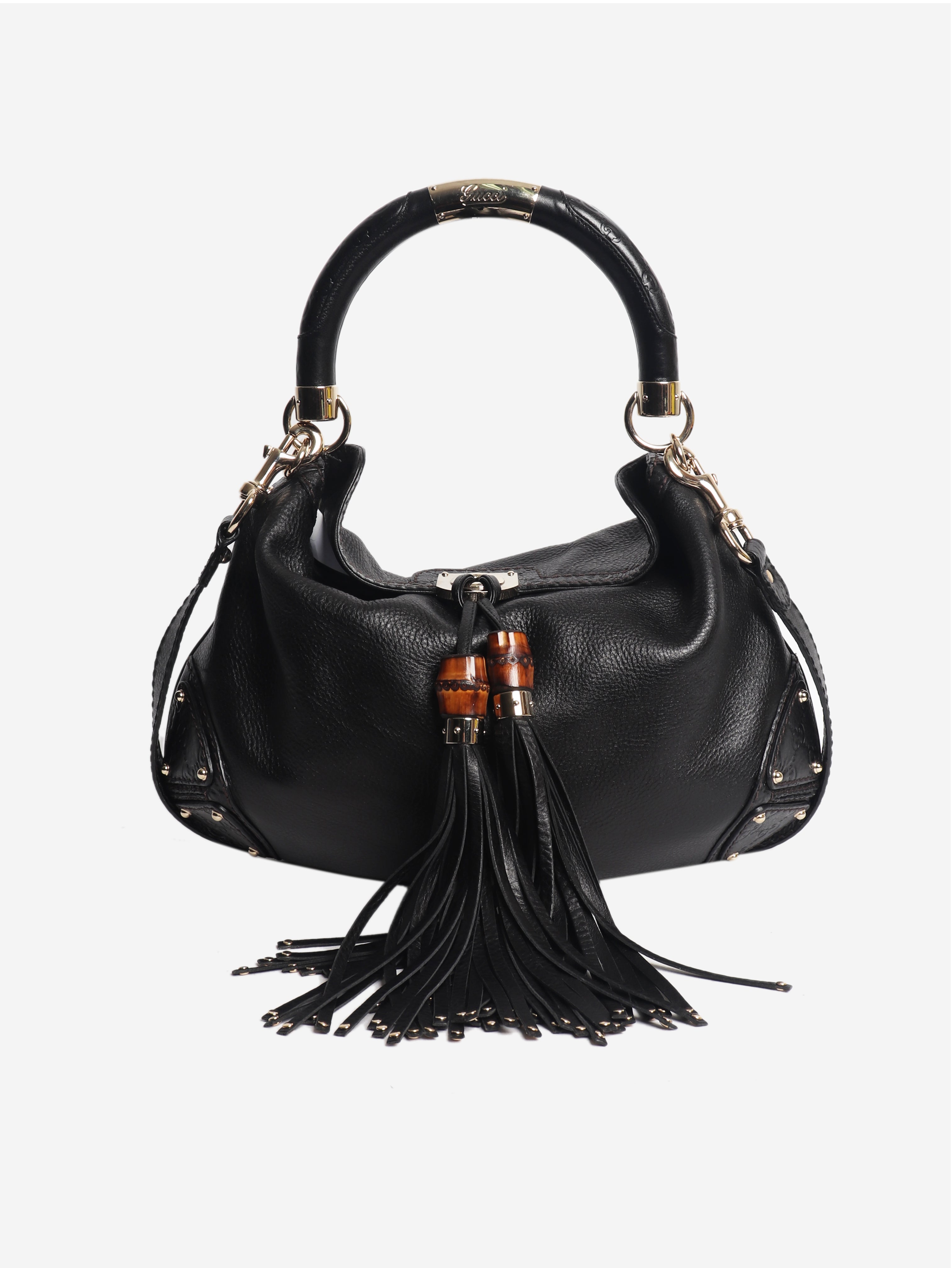 Black Indy leather 2way bag