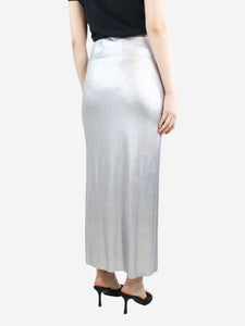 Tom Ford Silver metallic fitted maxi skirt - size M
