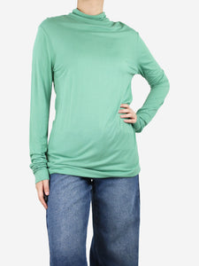 Dries Van Noten Green high-neck top - size L