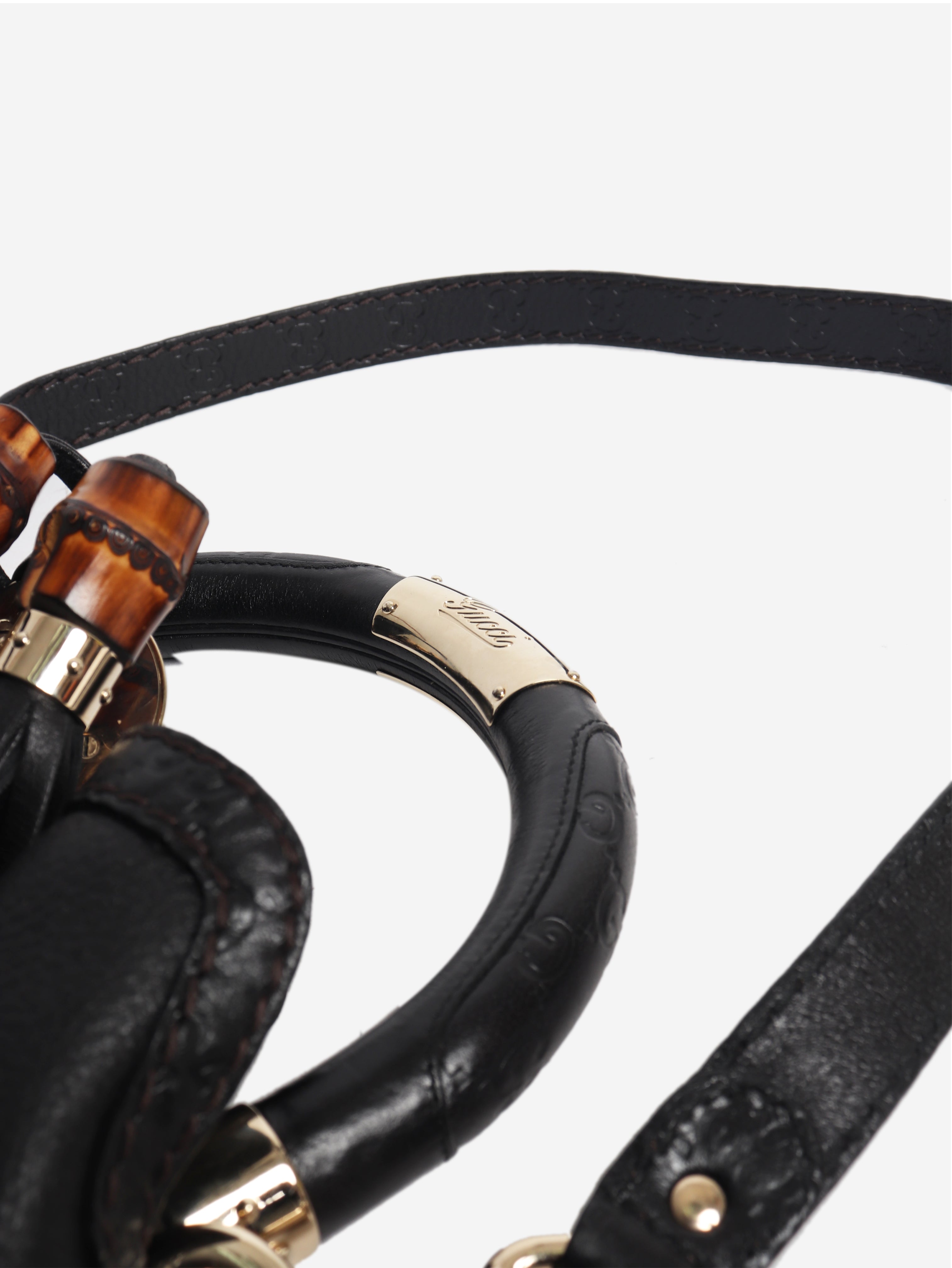 Black Indy leather 2way bag