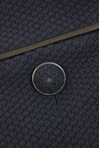 Chanel Navy 15A/W  paris Salzburg tweed jacket - size UK 12