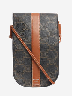 Celine Brown Triomphe phone pouch Shoulder bags Celine 
