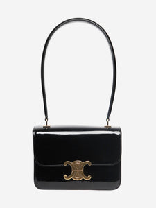 Celine Black Teen Garance patent shoulder bag