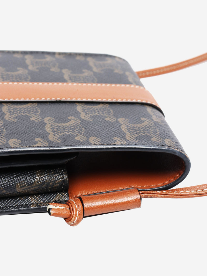 Celine Brown Triomphe phone pouch Shoulder bags Celine 