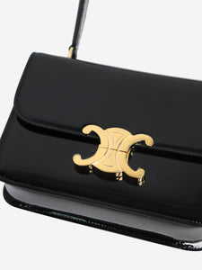 Celine Black Teen Garance patent shoulder bag