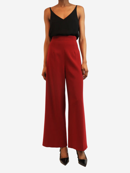Red wide-leg trousers - size UK 8 alternate image